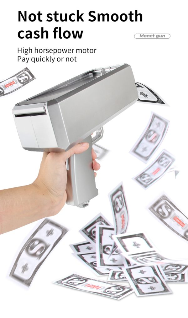 Trendy Money Gun Shooter –Prop Gun Make it Rain, Handheld Cash Gun for Game Movies Party - 图片 4