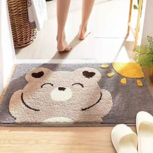 Bathroom Rugs Bath Mat Absorbent Soft Mats Non Slip Carpet for Shower Room Sink Tub Washable Bath Rug