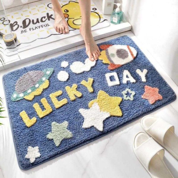 Bathroom Rugs Bath Mat Absorbent Soft Mats Non Slip Carpet for Shower Room Sink Tub Washable Bath Rug - 图片 3