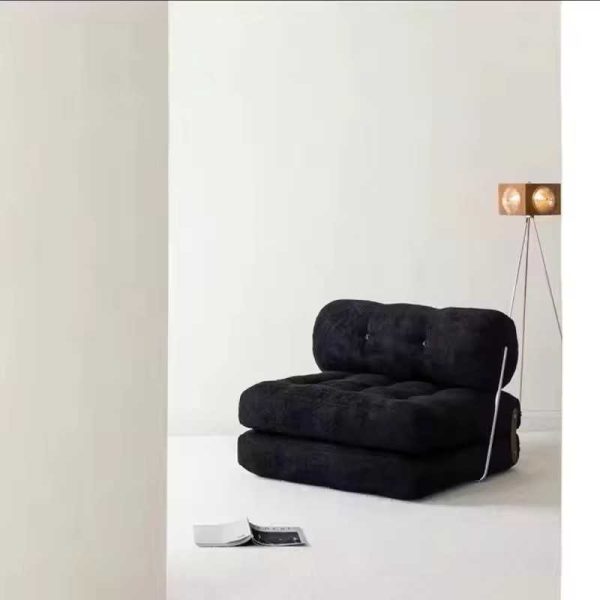 Single Sofa Small Apartment Living Room Tofu-Block Taji Sofa Bed - Folding Dual-Purpose Cream Style Module Lazy Sofa - 图片 6