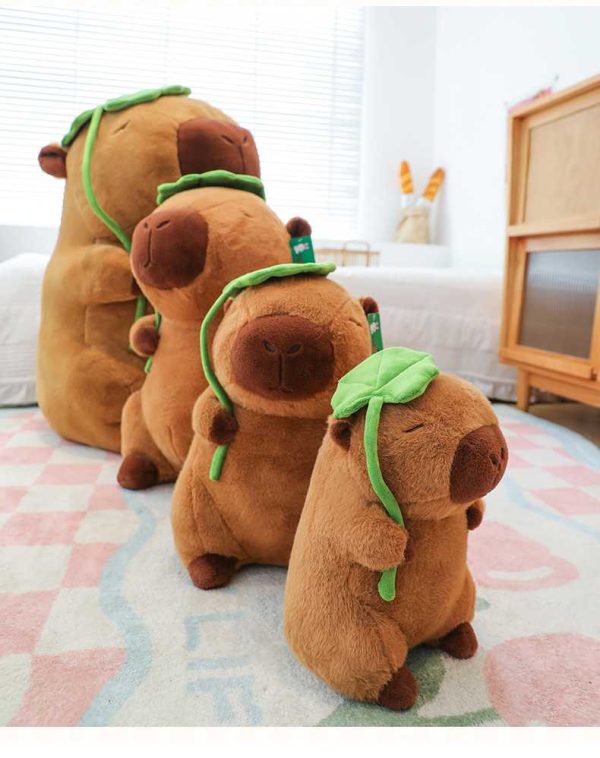 Capybara Plush, Cute Plush Cartoon Capybara Rodent Plush Toy Capybara Stuffed Animal Realistic Capybara Plush Doll Toy - 图片 9
