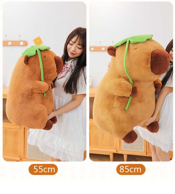 Capybara Plush, Cute Plush Cartoon Capybara Rodent Plush Toy Capybara Stuffed Animal Realistic Capybara Plush Doll Toy - 图片 6