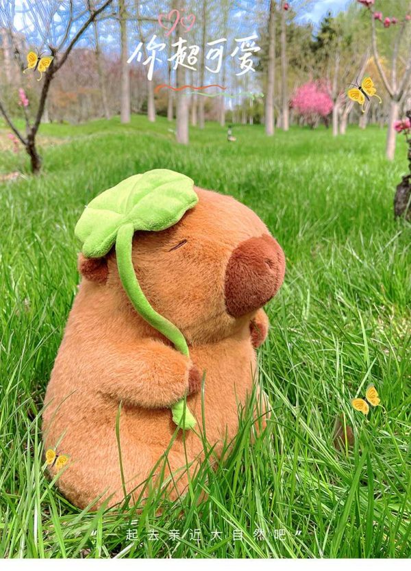 Capybara Plush, Cute Plush Cartoon Capybara Rodent Plush Toy Capybara Stuffed Animal Realistic Capybara Plush Doll Toy - 图片 5