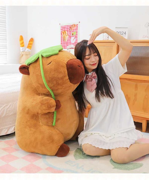 Capybara Plush, Cute Plush Cartoon Capybara Rodent Plush Toy Capybara Stuffed Animal Realistic Capybara Plush Doll Toy - 图片 2
