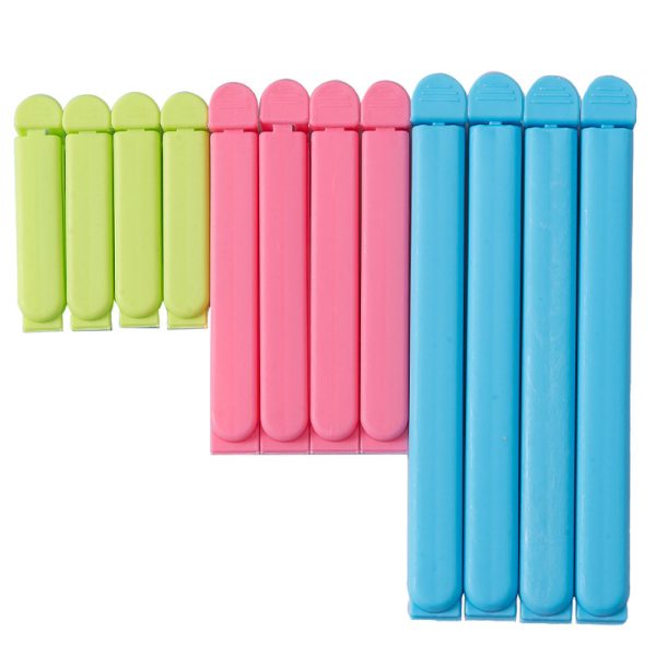 Large Household Plain Food Snack Sealing Clips - Simple Style Multifunctional Plastic Sealing Clips Set (Large, Medium, Small) - 图片 3