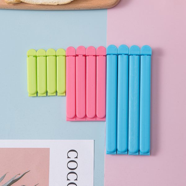 Large Household Plain Food Snack Sealing Clips - Simple Style Multifunctional Plastic Sealing Clips Set (Large, Medium, Small) - 图片 4