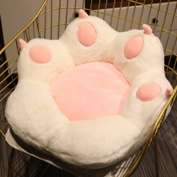 Trendy Cute Cat Paw Cushion for Bedroom, Tatami, Office Chair, and Floor Seat Pad 50x50cm - 图片 3