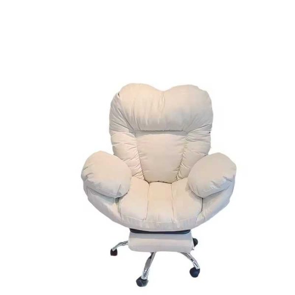 INS Style Ergonomic High-Back Recliner Office Chair with Adjustable Backrest and Footrest, Anti-Stain Fabric, and Full-Body Support for Work, Gaming, and Relaxation - 图片 4