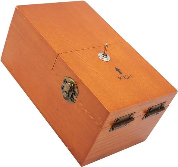 World's Most Useless Box -Real Wood Turns Itself Off Useless Box/Leave Me Alone Box Perpetual Machine for Geek Gift - 图片 3