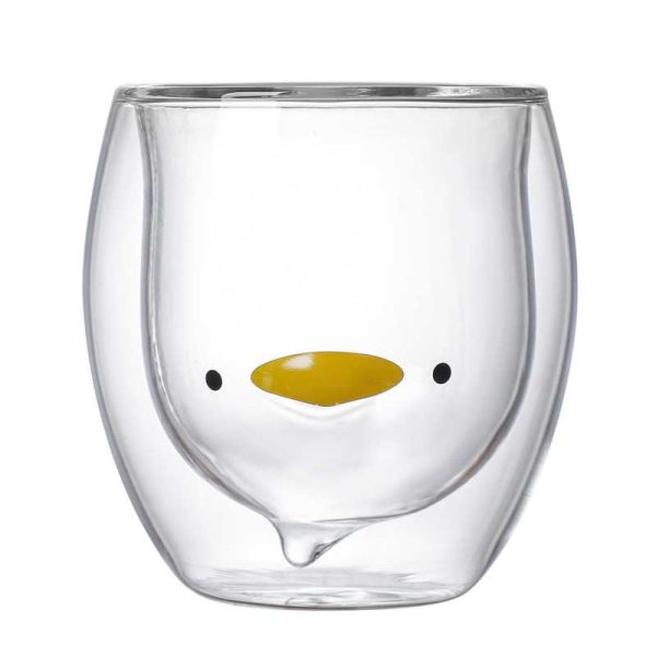 Bear Cute Mugs Kawaii Double Wall Glass Coffee Tea Mill Yogurt Cup Funny - 图片 6