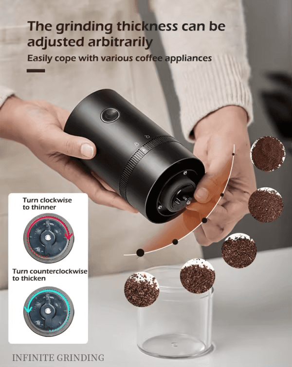 Electric Automatic Coffee Grinder Set Rechargeable with USB Coffee Beans Grinder Machine for Kitchen tools - 图片 4