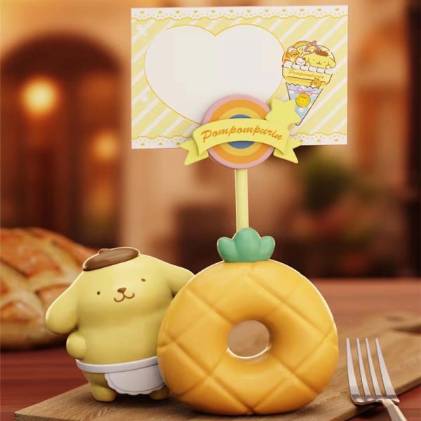 Officially Licensed Sanrio Characters Sweet Treats Note Holder Figures - My Melody, Cinnamoroll, Pompompurin, Kuromi, Pochacco, and Hello Kitty - 图片 5