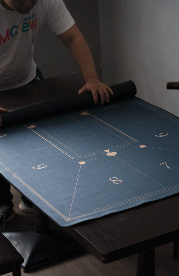 Premium Quality Wool Table Mat for Poker Games with Non-Slip Natural Rubber Base, Luxurious Printing, and Smooth Edges - Suitable for Texas hold 'em Games - 图片 4