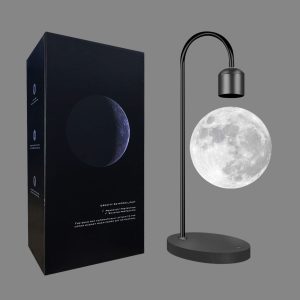 新潮的 3D 打印悬浮月亮灯，带触摸控制、无线充电、磁悬浮浮动 LED 夜灯，3 种颜色模式，适用于家居装饰