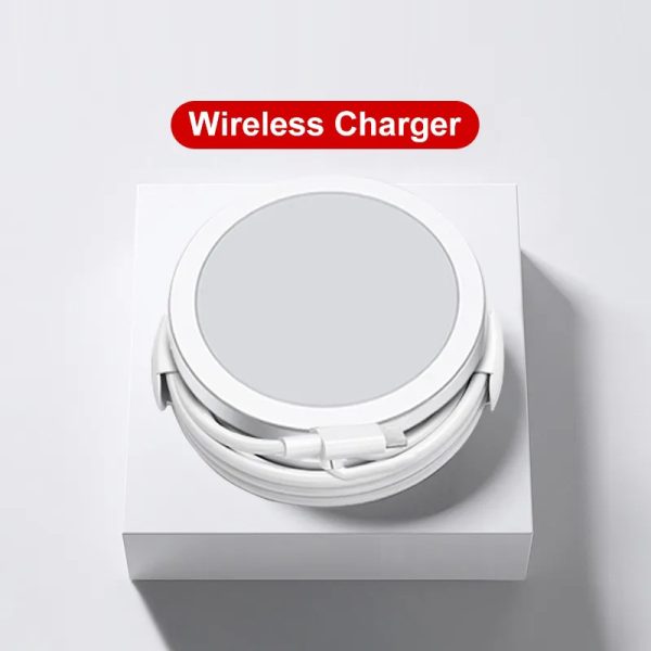 High-Speed 15W Magnetic Wireless Charger for iPhone 13/12 Series and Android with PD/QC Compatibility - Strong Magnetic Attachment for Stable and Fast Charging - White - 图片 4