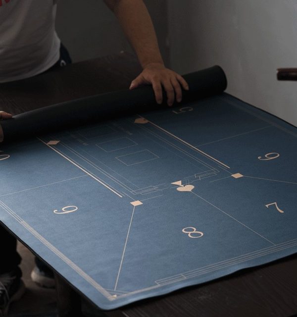 Premium Quality Wool Table Mat for Poker Games with Non-Slip Natural Rubber Base, Luxurious Printing, and Smooth Edges - Suitable for Texas hold 'em Games - 图片 8