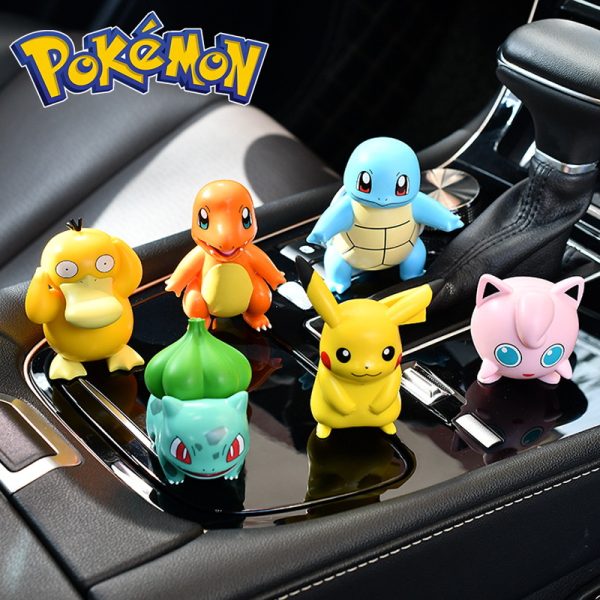 Officially Licensed Pokémon Character Figurine Set - Adorable Pikachu, Psyduck, and More - Perfect for Home decor and Cars - 图片 4