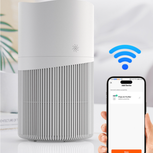 高效 3 合 1 HEPA 空气净化器，具有智能 PM2.5 检测、多速运行和超静音睡眠模式 - 白色