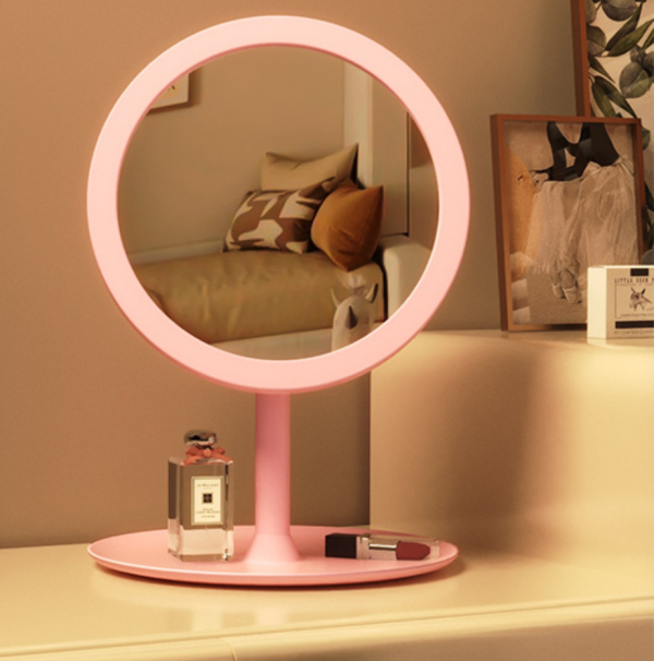 Premium Smart LED Makeup Mirror with Touch Screen, USB Charging, Three Adjustable Light Modes, 270° Rotation, High-Definition SQ-Grade Glass, and Memory Function for Perfect Makeup Application - Multiple Colors & Styles Available - 图片 5