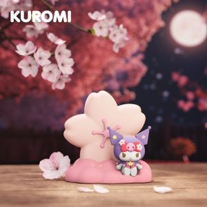 官方授权的三丽鸥卡通人物樱花季夜灯公仔 - Kuromi 和 Cinnamoroll
