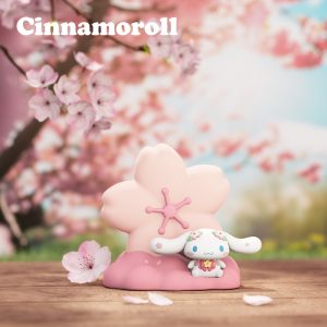 官方授权的三丽鸥卡通人物樱花季夜灯公仔 - Kuromi 和 Cinnamoroll