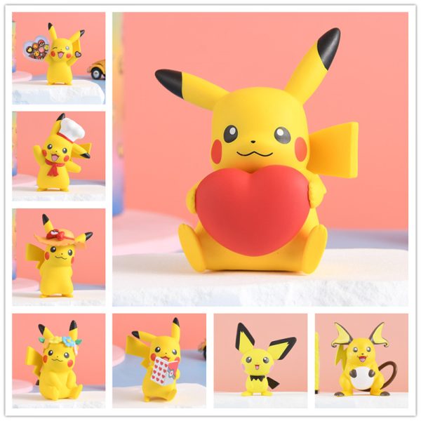 Officially Licensed Pikachu Valentine's Day Special Edition Collectible Figurines - 图片 4