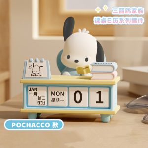 官方授权的三丽鸥卡通人物台历系列 - Pochacco 和 Kuromi 桌面装饰品 - Kuromi & Pochacco
