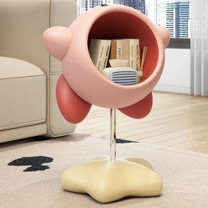 Handcrafted Creative Chubby Kirby Storage Organizer - Eco-Friendly Resin Material, Large Capacity, and Original Design for Home and Office Use
