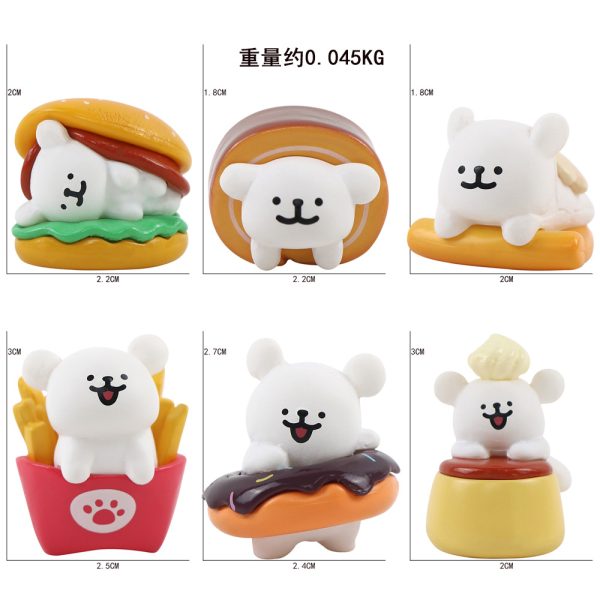 Mini Extra Cute Line Puppy Car Figurines for Home and Cars - Adorable Dashboard and Air Vent Decorations with Multiple Fun Styles for Fresh and Stylish Car Interior (Height ~2.7cm) Set of 6 - 图片 7