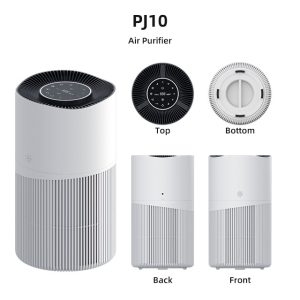 高效 3 合 1 HEPA 空气净化器，具有智能 PM2.5 检测、多速运行和超静音睡眠模式 - 白色
