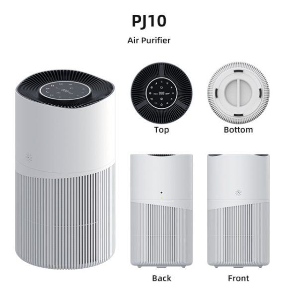 High-Efficiency 3-in-1 HEPA Air Purifier with Intelligent PM2.5 Detection, Multi-Speed Operation, and Ultra-Quiet Sleep Mode - White - 图片 6