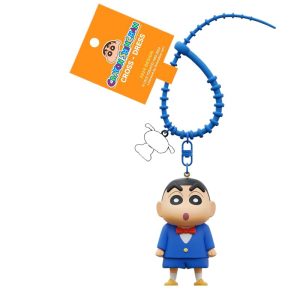 官方授权的 Crayon Shinchan 钥匙扣 - 包和汽车上的可爱吊饰 - 以各种装扮的标志性角色为特色