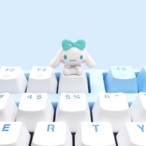 Sanrio 可爱的肉桂娃娃键帽，粉色 R4 十字轴键帽，适用于机械键盘