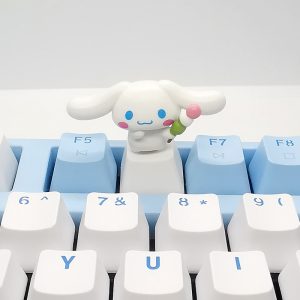 Sanrio 可爱的肉桂娃娃键帽，粉色 R4 十字轴键帽，适用于机械键盘