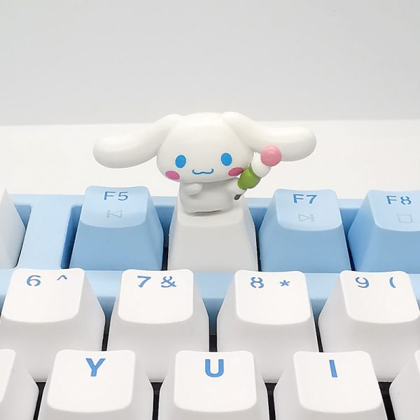 Sanrio Lovely Cinnamoroll Keycaps, Pink R4 Cross-Axis Keycap for Mechanical Keyboards - 图片 26