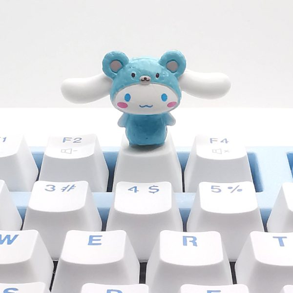 Sanrio Lovely Cinnamoroll Keycaps, Pink R4 Cross-Axis Keycap for Mechanical Keyboards - 图片 29