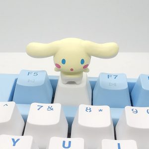 Sanrio 可爱的肉桂娃娃键帽，粉色 R4 十字轴键帽，适用于机械键盘