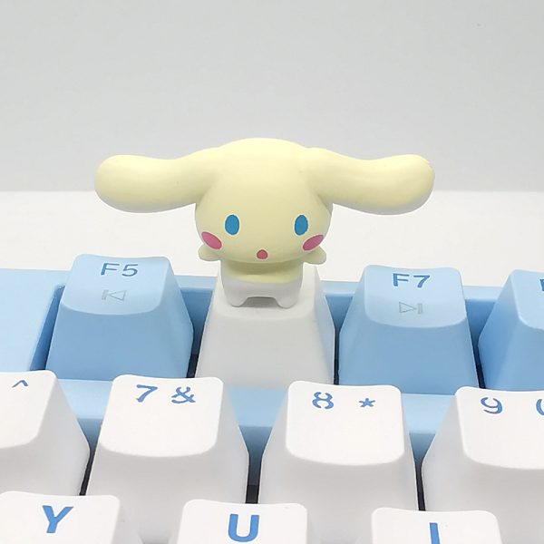Sanrio Lovely Cinnamoroll Keycaps, Pink R4 Cross-Axis Keycap for Mechanical Keyboards - 图片 28