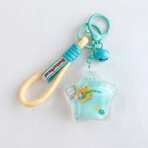 Butterbear Keychain with Plush Charm - Adorable Bag and Car Accessory