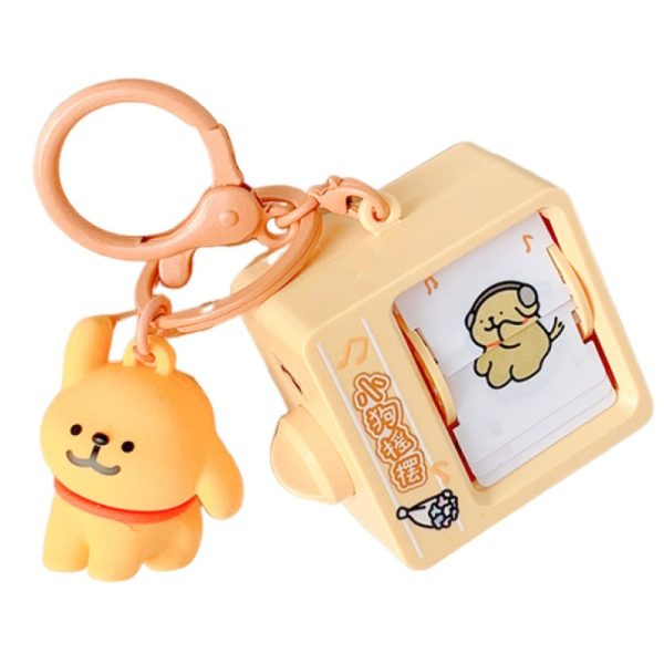 Moon Lab Studio Maltese and Retriever Keychain with Flip Animation - 图片 6