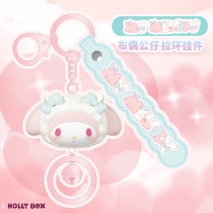 Sanrio 毛绒玩偶钥匙扣 - Hello Kitty 和朋友们卡通手袋吊饰