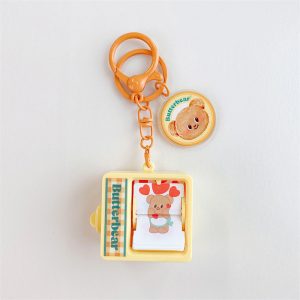 Butterbear Keychain with Plush Charm - Adorable Bag and Car Accessory