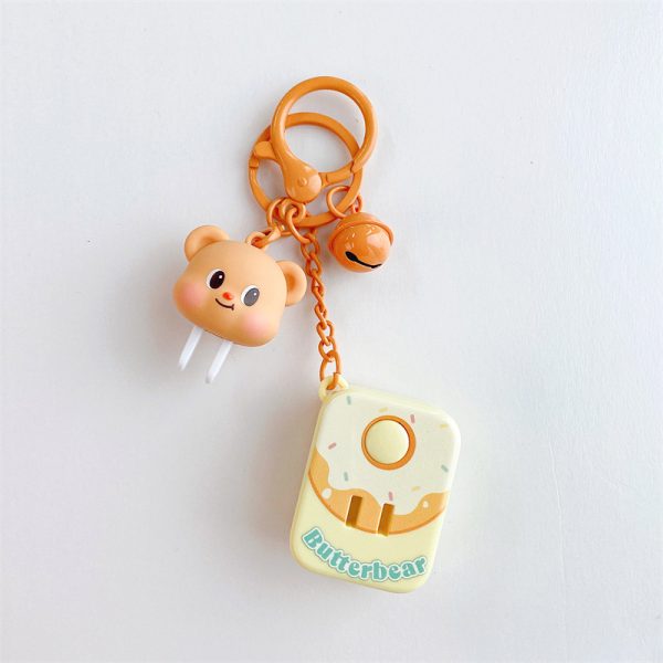 Butterbear Keychain with Plush Charm - Adorable Bag and Car Accessory - 图片 12