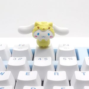 Sanrio 可爱的肉桂娃娃键帽，粉色 R4 十字轴键帽，适用于机械键盘
