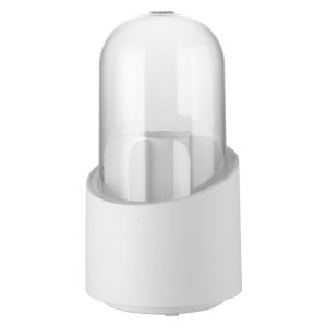 360° Rotating Makeup Brush Organizer with Dustproof Cover
