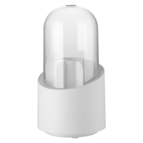 360° Rotating Makeup Brush Organizer with Dustproof Cover - 图片 5