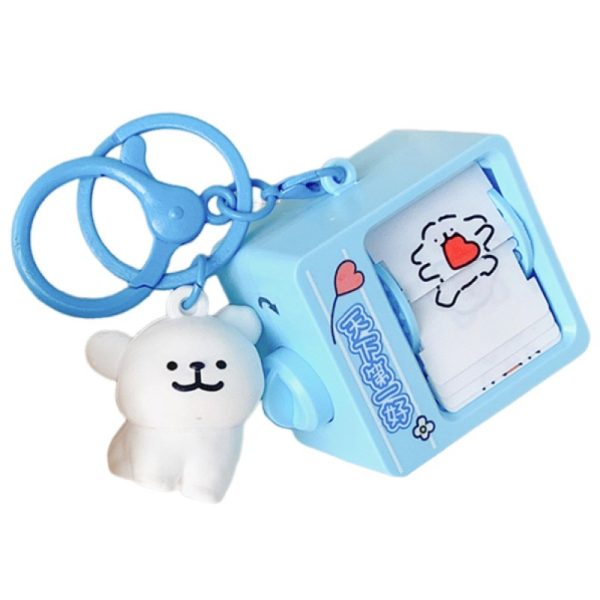 Moon Lab Studio Maltese and Retriever Keychain with Flip Animation - 图片 5