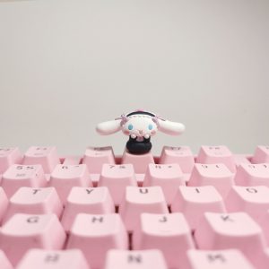Sanrio 可爱的肉桂娃娃键帽，粉色 R4 十字轴键帽，适用于机械键盘