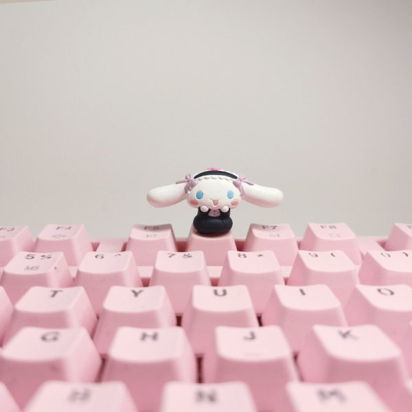 Sanrio Lovely Cinnamoroll Keycaps, Pink R4 Cross-Axis Keycap for Mechanical Keyboards - 图片 14