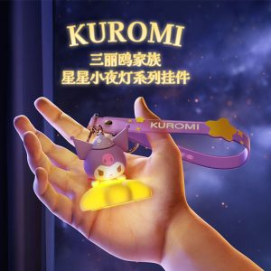 三丽鸥卡通人物星星夜灯钥匙扣 - 2024 新设计创意包包吊饰
